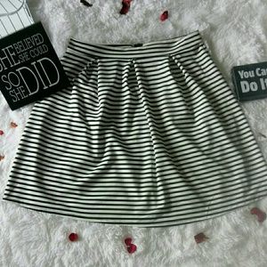 A black and white skirt